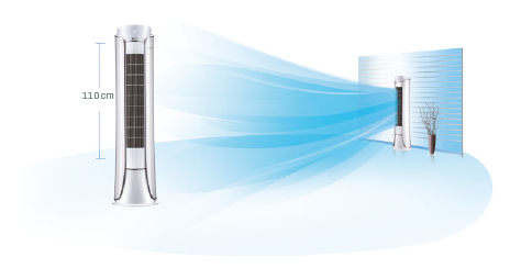 Gree I-Shine Serisi Klima - Yeterli hava yoğunluğu için ultra uzun hava çıkışı
