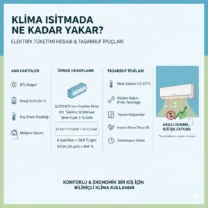 Klima Isıtmada Ne Kadar Yakar? Detaylı Elektrik Tüketimi Hesabı ve İpuçları