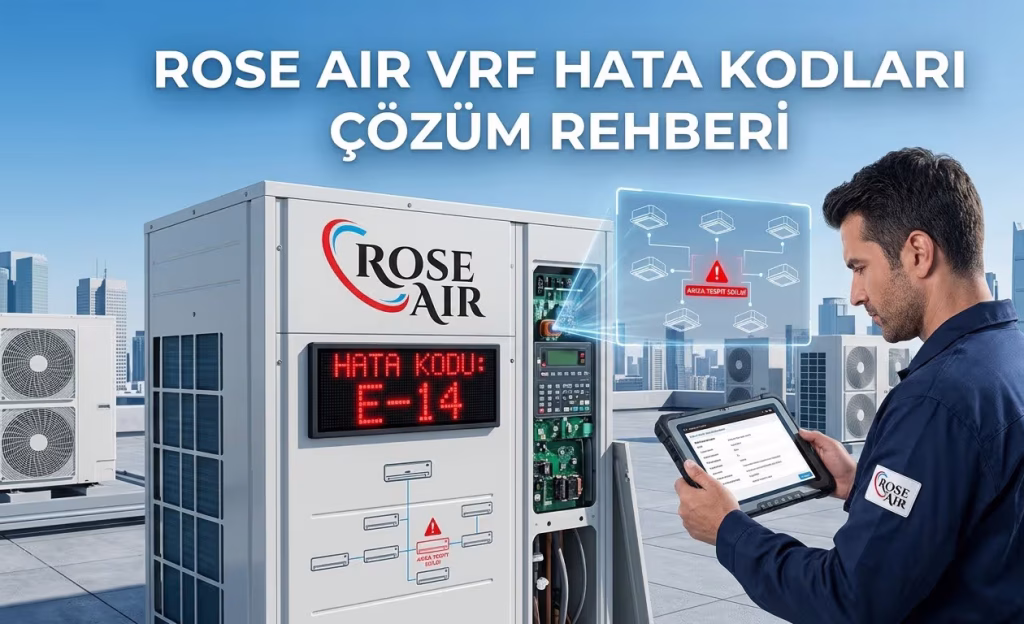 Rose Air Ticari Klima Hata Kodları ve Arıza Çözüm Rehberi (PDF)