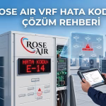 Rose Air Ticari Klima Hata Kodları ve Arıza Çözüm Rehberi (PDF)
